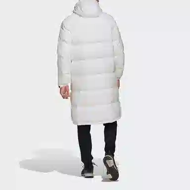 adidas Long Hooded Down Jacket White
