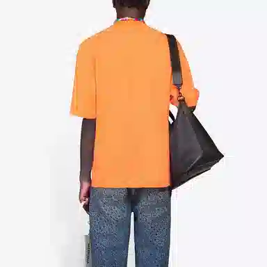 Balenciaga Multilingual Print T-Shirt Orange