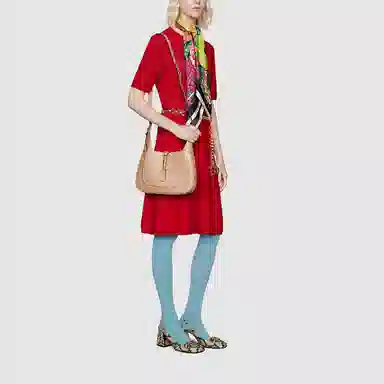 镂空羊毛短袖连衣裙 女款 红色