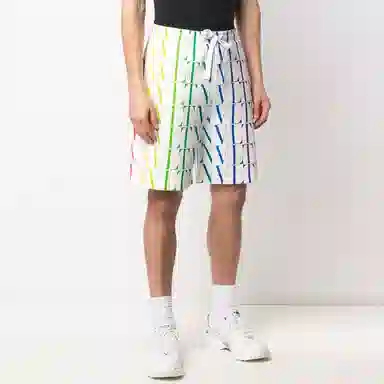 Valentino SS21 Vltn Times Bermuda Shorts White