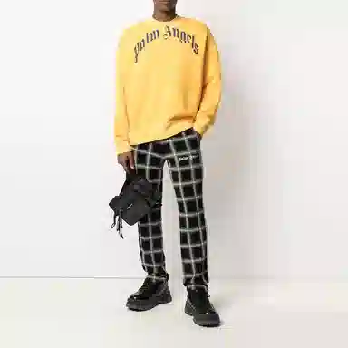 Palm Angels SS21 Logo Crewneck Yellow