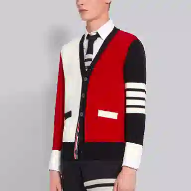 Thom Browne 4-Bar V-Neck Cardigan