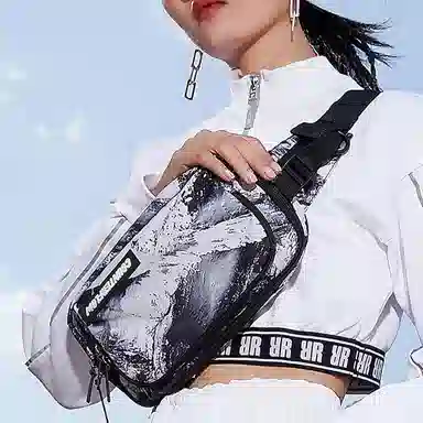 LiNing CF Series Waist Bag Black White