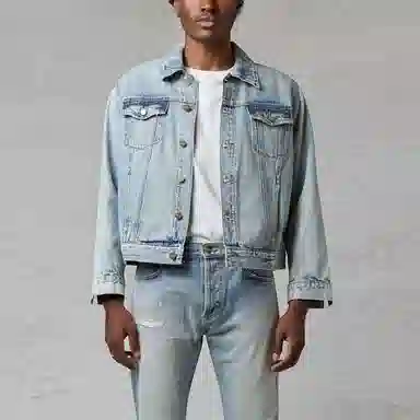 Fear of God Essentials FW20 Indigo Denim Trucker Jacket