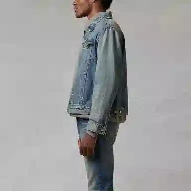 Fear of God Essentials FW20 Light Denim Trucker Jacket