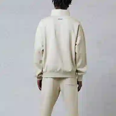 Fear of God Essentials FW20 Half Zip Sweatshirt Cream