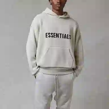 Fear of God Essentials FW20 Knit Hoodie Oatmeal