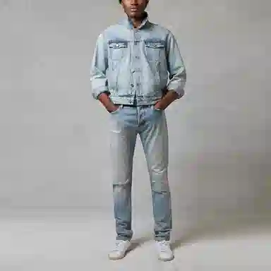 Fear of God Essentials FW20 Indigo Denim Trucker Jacket