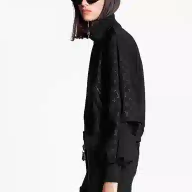 Louis Vuitton SS21 Embossed Zip Jacket Black