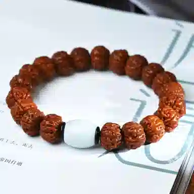 絮物 国潮机刷包浆玉化树王精品饱满原籽佛珠手持盘玩念珠 金刚菩提 手串 男女同款情侣款