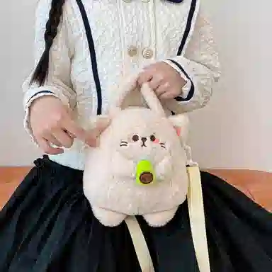 梦童话 可爱卡通毛茸茸小包包 萌宠手机包 玩偶周边