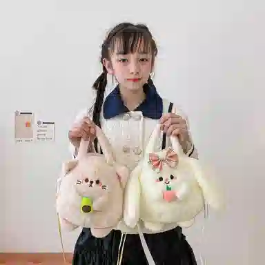 梦童话 可爱卡通毛茸茸小包包 萌宠手机包 玩偶周边