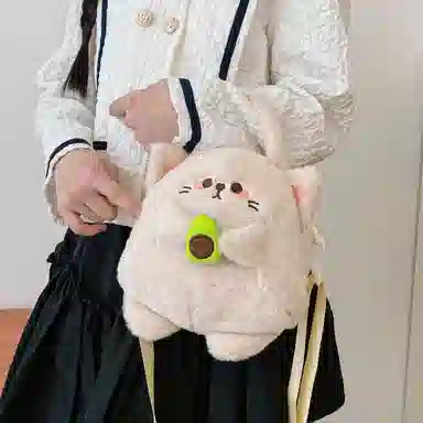 梦童话 可爱卡通毛茸茸小包包 萌宠手机包 玩偶周边
