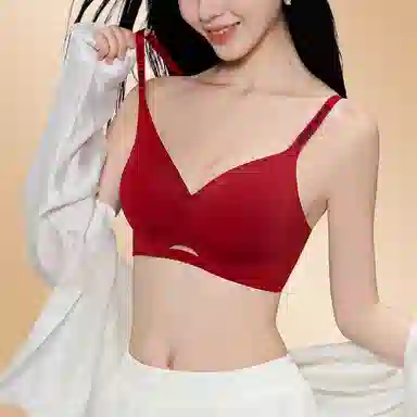 欧迪芬 简约聚拢上托本命年无痕防下垂收副乳内衣裤礼盒 女款