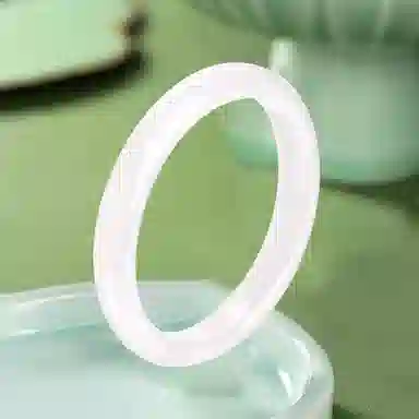 庆大福 白月光系列 新中式国潮风小众个性设计复古精致轻奢高级感招财好运 玉髓 手镯 女款