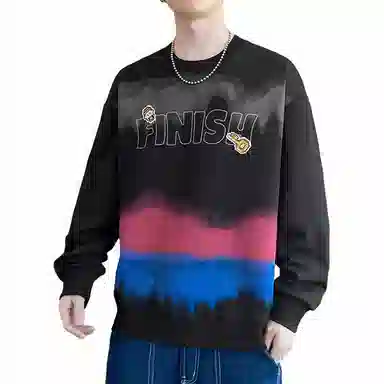 极限涡轮 美式字母厚款通勤百搭时尚卫衣 男女同款