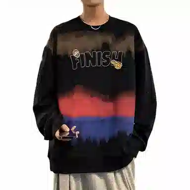 极限涡轮 美式字母厚款通勤百搭时尚卫衣 男女同款