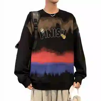 极限涡轮 美式字母厚款通勤百搭时尚卫衣 男女同款