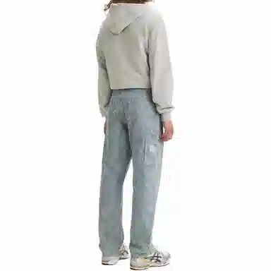 Levis Striped Loose Straight Jeans