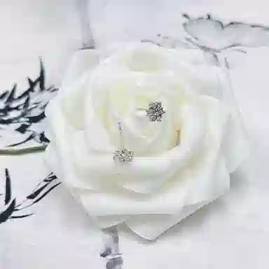 零界 雪花多边形几何 小众设计感 知性浪漫精致 日常通勤耳饰 合金 耳钉 男女同款情侣款