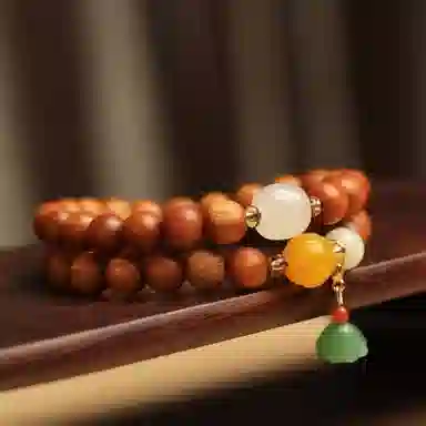 書卓 国风新中式 简约典雅 精品手工双圈原创设计吉祥如意#好运 崖柏 手串 男女同款情侣款