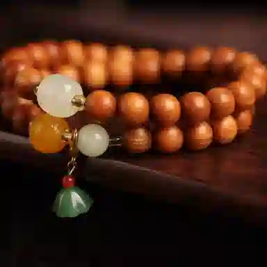 書卓 国风新中式 简约典雅 精品手工双圈原创设计吉祥如意#好运 崖柏 手串 男女同款情侣款