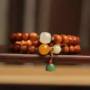 書卓 国风新中式 简约典雅 精品手工双圈原创设计吉祥如意#好运 崖柏 手串 男女同款情侣款