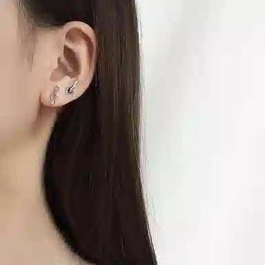 零界 吉他音符音乐家创意艺术造型感浪漫风轻奢个性优雅 合金 耳钉 男女同款情侣款