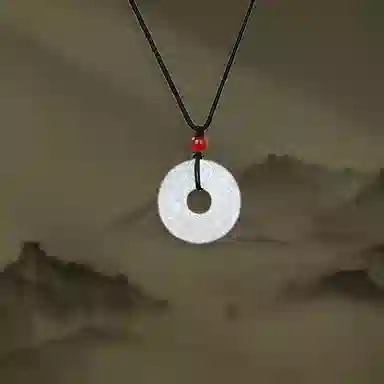 金瑞邦 新中式国潮 招财貔貅平安扣 八方来财 吞金兽 复古国风 高级感 贵州翠 项链 男女同款情侣款