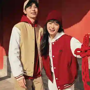 Skechers 2025 New Year Snake Series Red Bomber Jacket