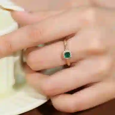 金杰福 【麻花小方糖】麻花经典设计 小众时尚高级感 合金 戒指 女款