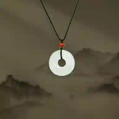 金瑞邦 新中式国潮 招财貔貅平安扣 八方来财 吞金兽 复古国风 高级感 贵州翠 项链 男女同款情侣款