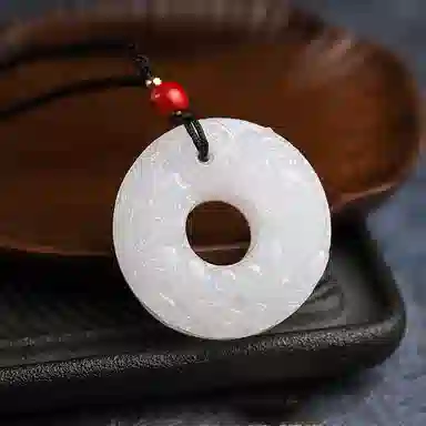 金瑞邦 新中式国潮 招财貔貅平安扣 八方来财 吞金兽 复古国风 高级感 贵州翠 项链 男女同款情侣款