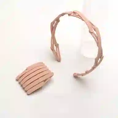 零界 可折叠小巧旅行发卡马卡龙设计感小众百搭通勤头饰 亚克力 发箍 男女同款情侣款