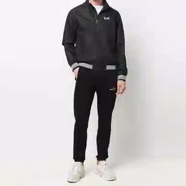 Emporio Armani SS22 Logo Drawstring Sweatpants Black