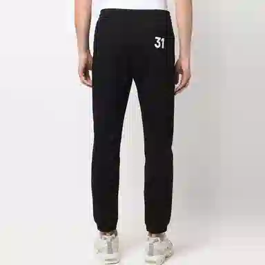 Emporio Armani SS22 Logo Drawstring Sweatpants Black