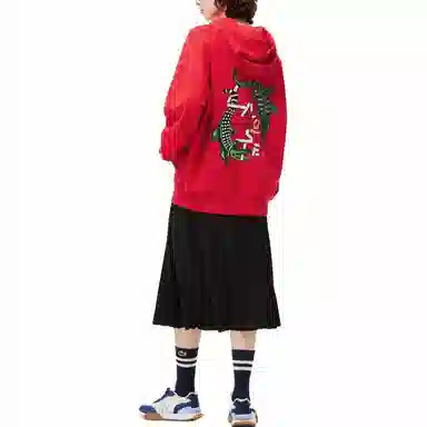 Lacoste SS25 Hoodie Red