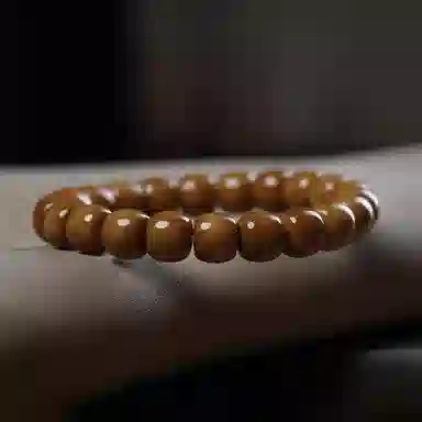 谧月珠宝 好运财富 新中式国潮直切正圆老型桶珠手捻文玩盘玩绕指柔复古典雅通勤百搭必备好运 猴头核桃 手串 男女同款情侣款