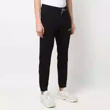 Emporio Armani SS22 Logo Drawstring Sweatpants Black
