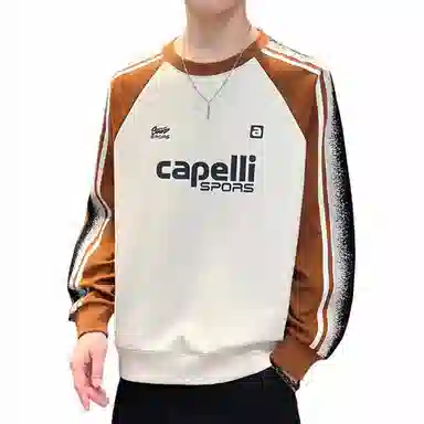 极限涡轮 美式学院风基础字母印花潮流时尚长袖圆领厚款舒适保暖通勤个性百搭打底卫衣 男女同款