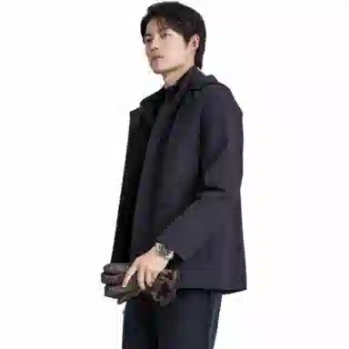 迪柯尼 保暖连帽舒适棉服 男款 深宝蓝