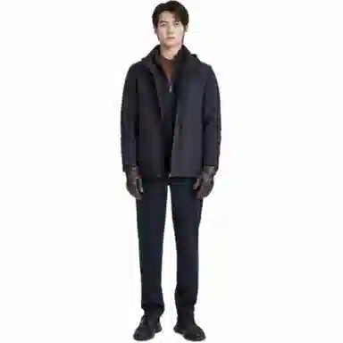 迪柯尼 保暖连帽舒适棉服 男款 深宝蓝