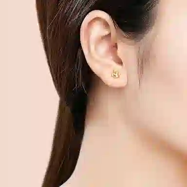 零界 时尚轻奢优雅大气简约爆闪养睡觉免摘气质个性精致小巧日常通勤百搭 合金 耳钉 女款