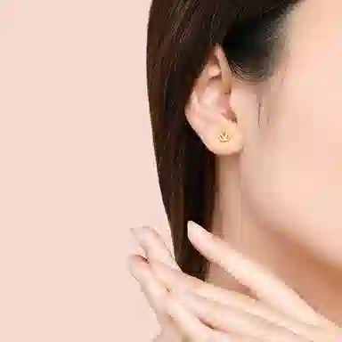 零界 时尚轻奢优雅大气简约爆闪养睡觉免摘气质个性精致小巧日常通勤百搭 合金 耳钉 女款