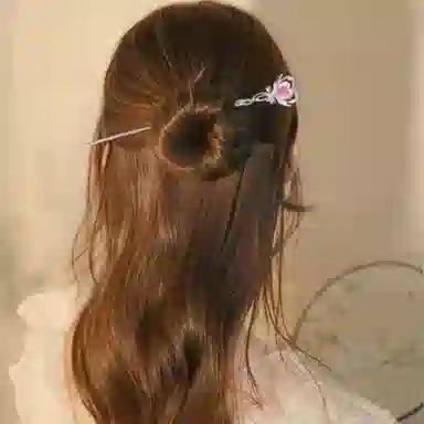 零界 爱心魔法棒簪子新中式少女心甜美梦幻设计感盘发发钗 合金 发簪 女款