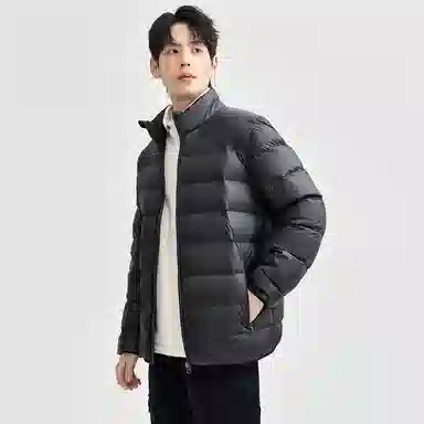 佐丹奴 立领纯色舒适羽绒服 男款