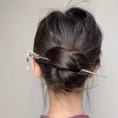 零界 如意祥云吊坠簪子古典国风祥瑞贵气高级感盘发头饰 合金 发簪 女款