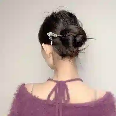 零界 如意祥云吊坠簪子古典国风祥瑞贵气高级感盘发头饰 合金 发簪 女款