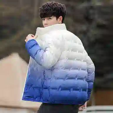 鸭鸭 立领短款休闲长袖羽绒服 男款