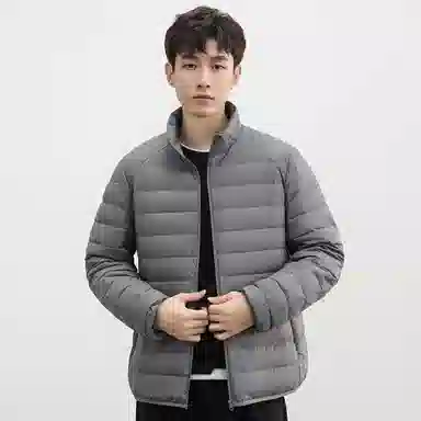 鸭鸭 立领短款休闲长袖羽绒服 男款